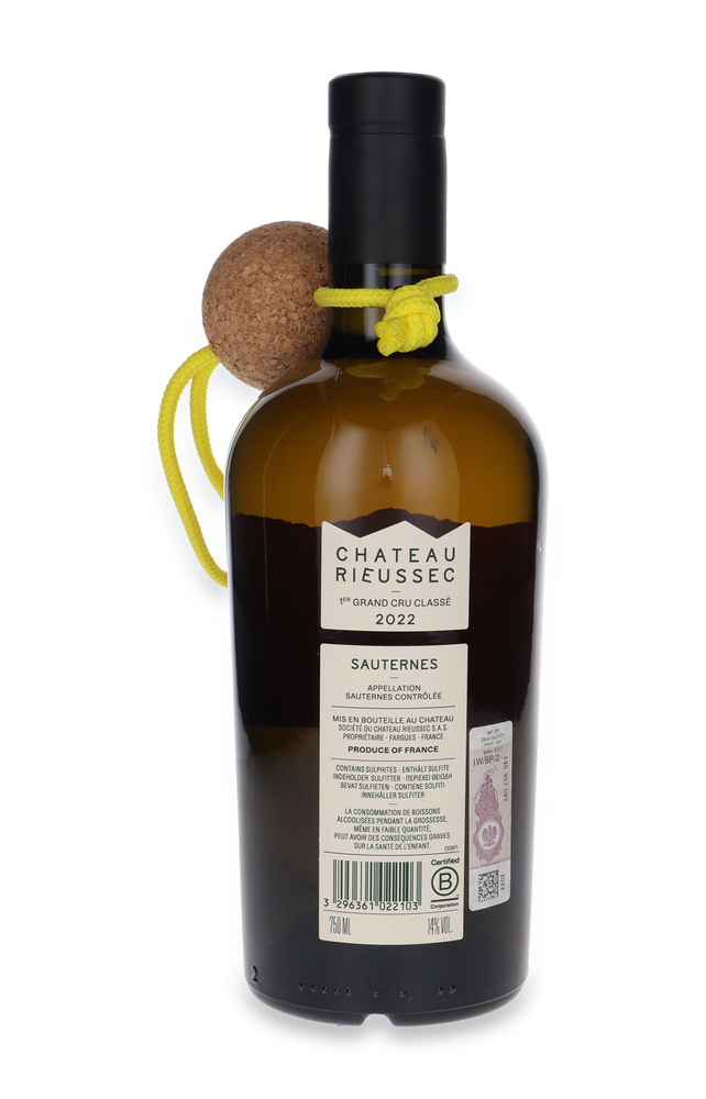 Chateau Rieussec Sauternes Premier Grand Cru Classé 2022 / 14% / 0.75 L