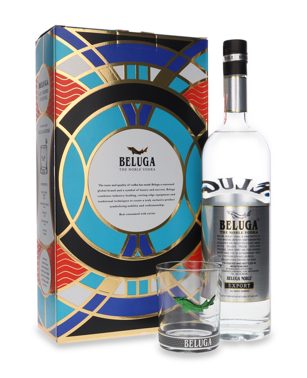 Wódka Beluga Noble (zestaw ze szklanką) / 40% / 1,0l