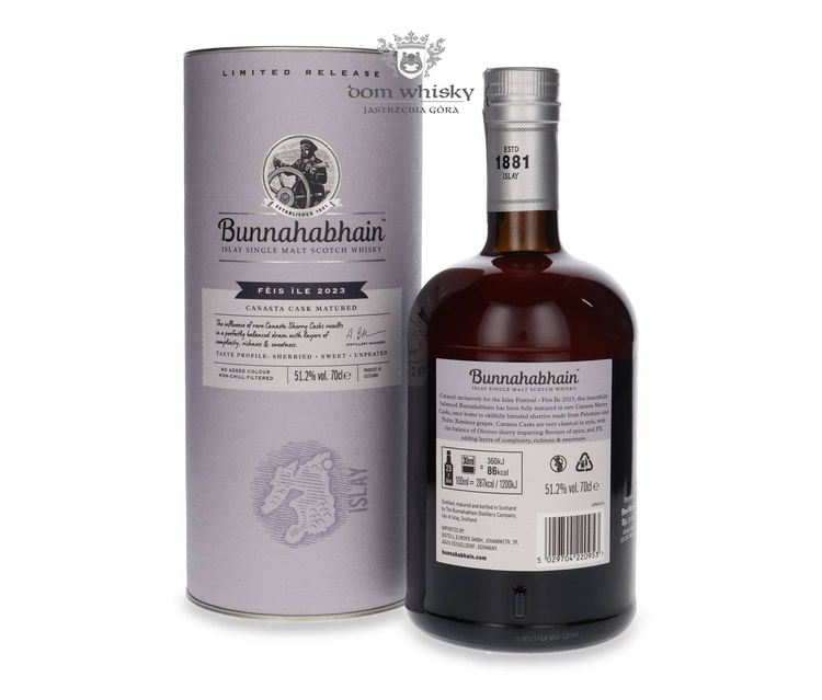 Bunnahabhain Canasta Cask Feis Ile 2023 / 51,2%/ 0,7l	