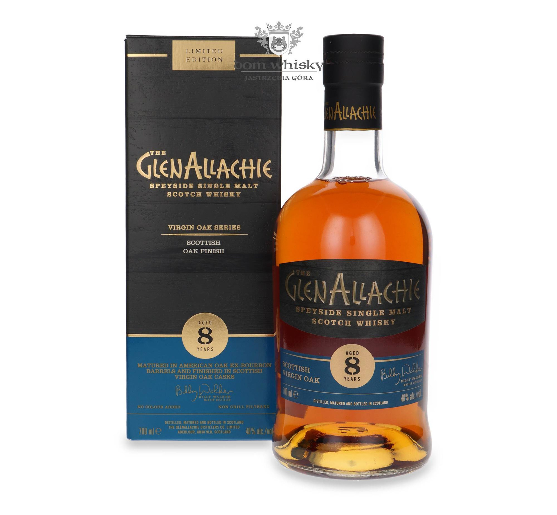 GlenAllachie 8 Year Old Virgin Oak Scottish Oak Finish 48% 0.7l