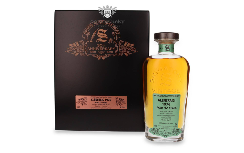 Glencraig 42-year-old (D.1976, B.2018) Signatory Vintage 30th Anniversary / 42% / 0.7l