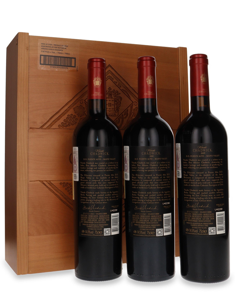 Viñedo Chadwick Library Vertical 2009-2010-2011 / 3 x 0,75l