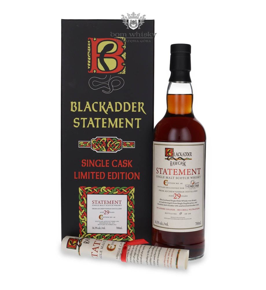 Auchentoshan 29-year-old (D.1991, B.2021) Blackadder Raw Cask, The Nectar 15th Anniversary / 56.3% / 0.7l