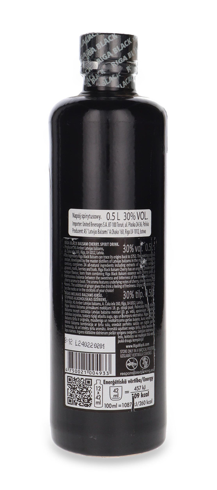 Riga Balzams Black Balsam Cherry/ 30% / 0,5l