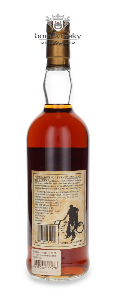 The Macallan 18 Year Old (D.1974, B.1992) / unpackaged /43%/0.75l