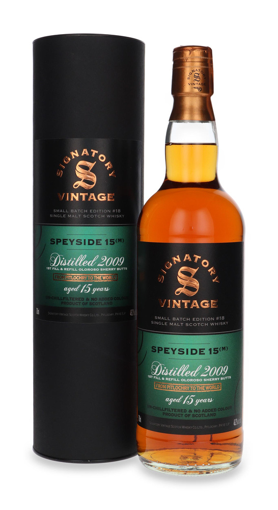 Speyside 15 Year Old Distilled 2009 Signatory Vintage / 48.2% / 0.7l
