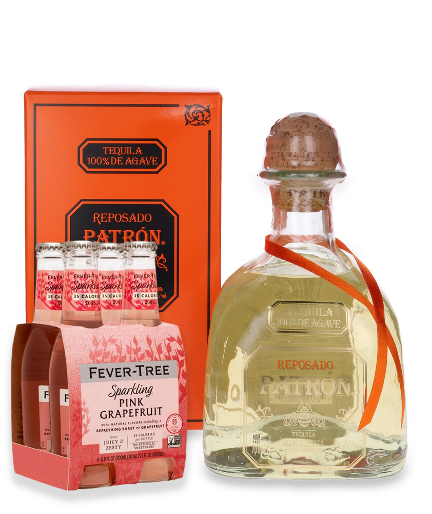 Patron Reposado 100% Agave / 40% / 0.7 L + 4 Fever-Tree Pink Grapefruit