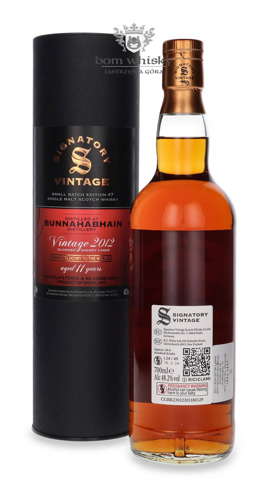 Bunnahabhain 11 Year Old Vintage 2012 Oloroso Sherry Cask Signatory Vintage / 48.2% / 0.7l