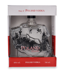 Wódka Map of Poland Vodka- Warszawa / 40% / 0,7l