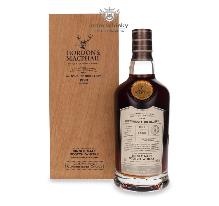 Miltonduff  31-letni (D.1990, B.2021) Connoisseurs Choice / 54,6%/ 0,7l