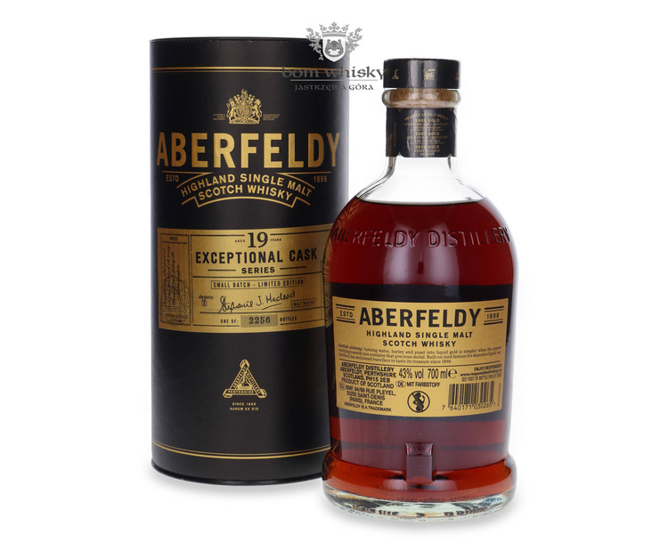 Aberfeldy 19-letni Exceptional Cask Series, Oloroso Sherry Finish / 43%/ 0,7l	