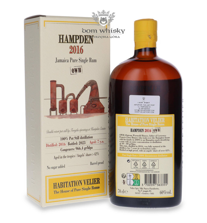 Habitation Velier Hampden 2016 Jamaica Pure Single Rum / 60% / 0,7l