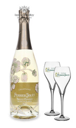Zestaw Szampan Perrier-Jouet Belle Epoque 2014 Blanc de Blancs /12,5% / 0,75l + 2 kieliszki