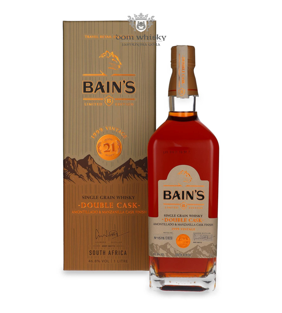 Bain's 1999 Vintage, 21 Year Old Double Cask Single Grain Whiskey / 46.8% / 1.0l