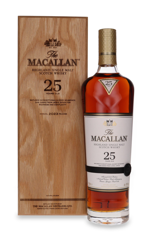 The Macallan 25-Year-Old Matured in Sherry Oak (2023 Release) / 43% / 0.7 L