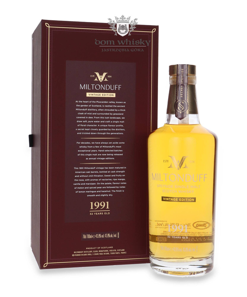 Miltonduff Vintage 1991, 32 year old Secret Speyside Collection/ 43.8% 0.7l