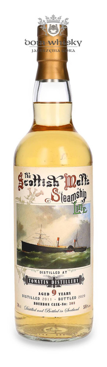 Tomatin 9-letni (D.2011, B.2020) The Scottish Malt’s Steamship Line / 58%/ 0,7l	