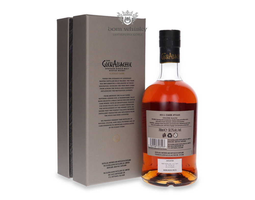 GlenAllachie 2011, 11-letni, Ruby Port Pipe # 7445 / 58,2%/ 0,7l