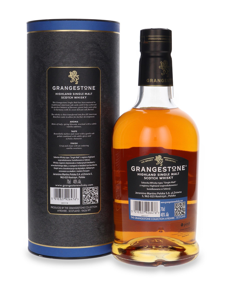 Grangestone Bourbon Cask Finish Single M. 40% 0,7l