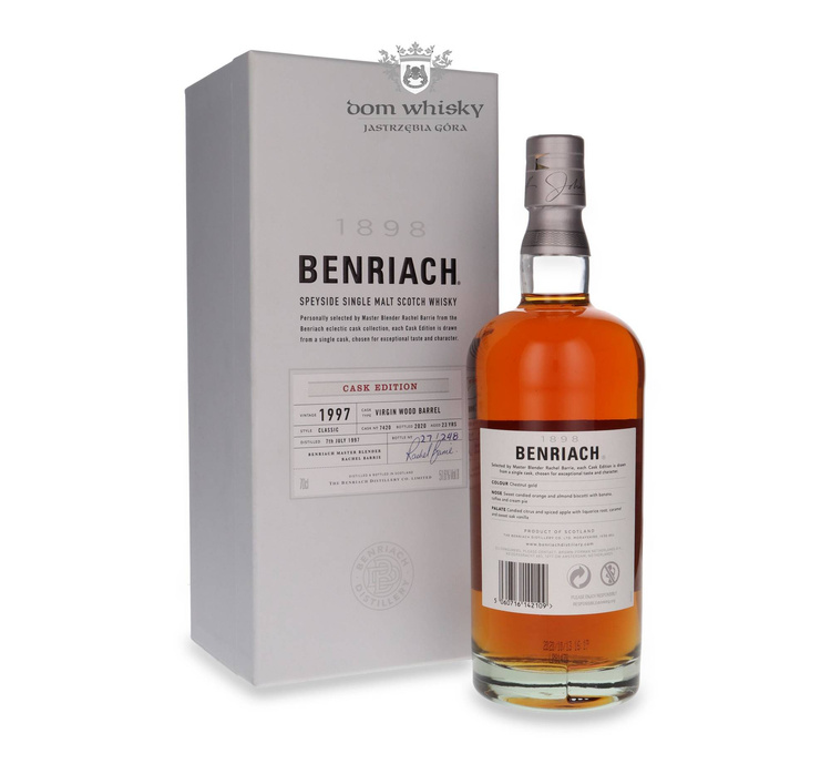 BenRiach 23-letni (D.1997, B.2020) Virgin Wood Barrel / 51,6%/ 0,7l