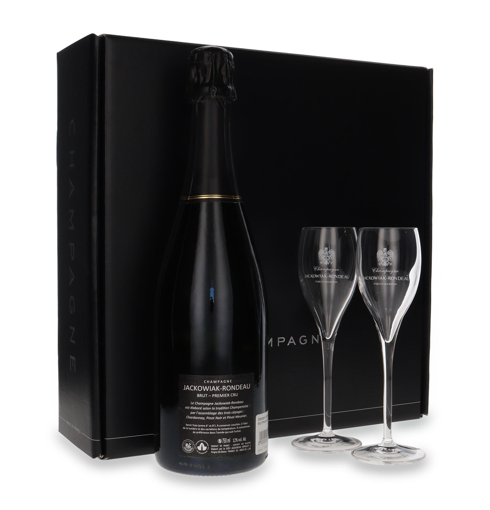 Jackowiak-Rondeau Brut Premier Cru Champagne + 2 glasses / 12% / 0.75 L
