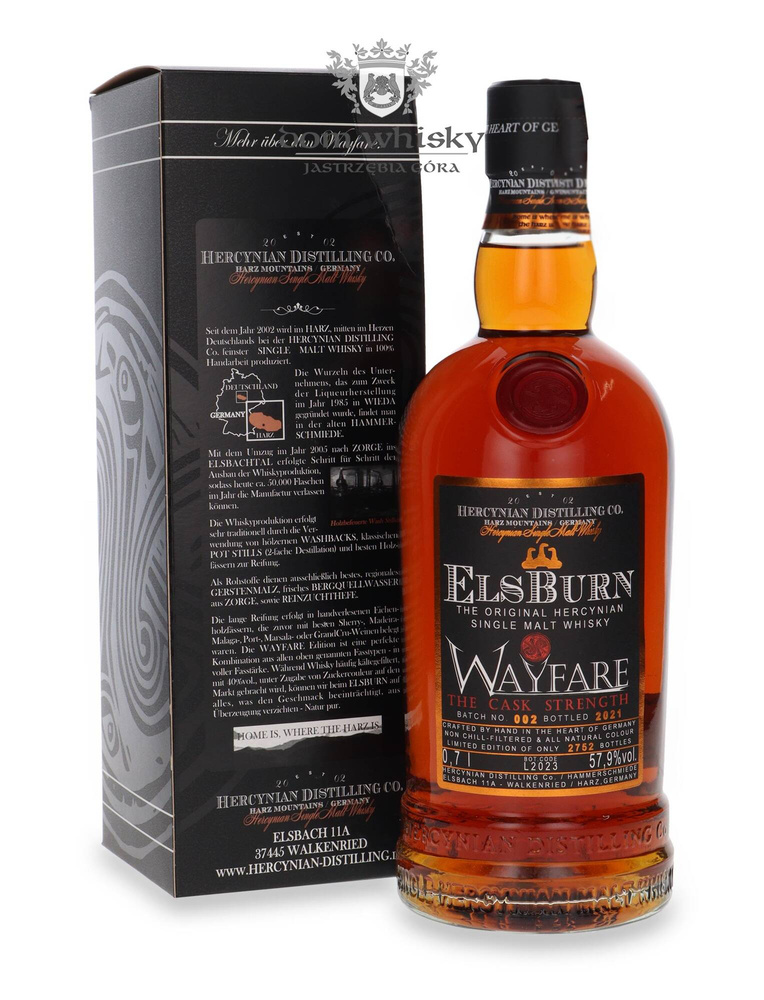Elsburn The Wayfare Cask Strength, Batch No 002 Hercynian Single Malt Whiskey /57.9% / 0.7l