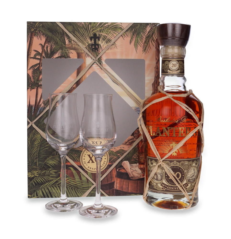 Planteray Barbados XO Rum 20th Anniversary + 2 kieliszki / 40% / 0,7l