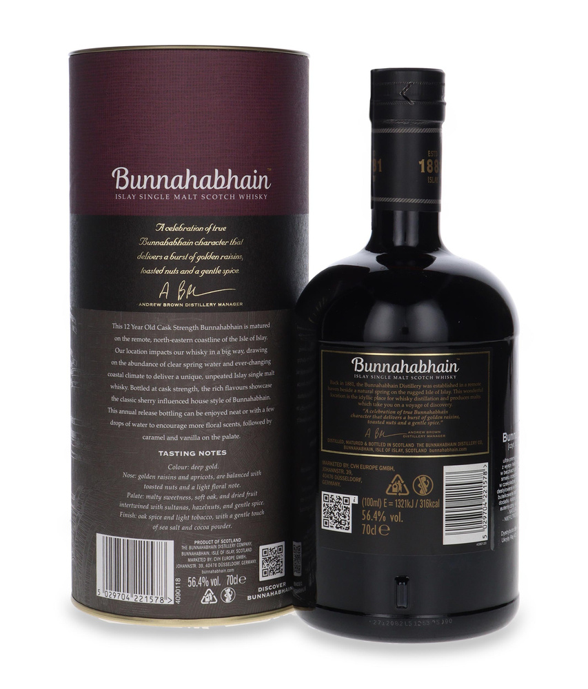 Bunnahabhain 12yo Cask Strength 2025 /56,4%/0,7l