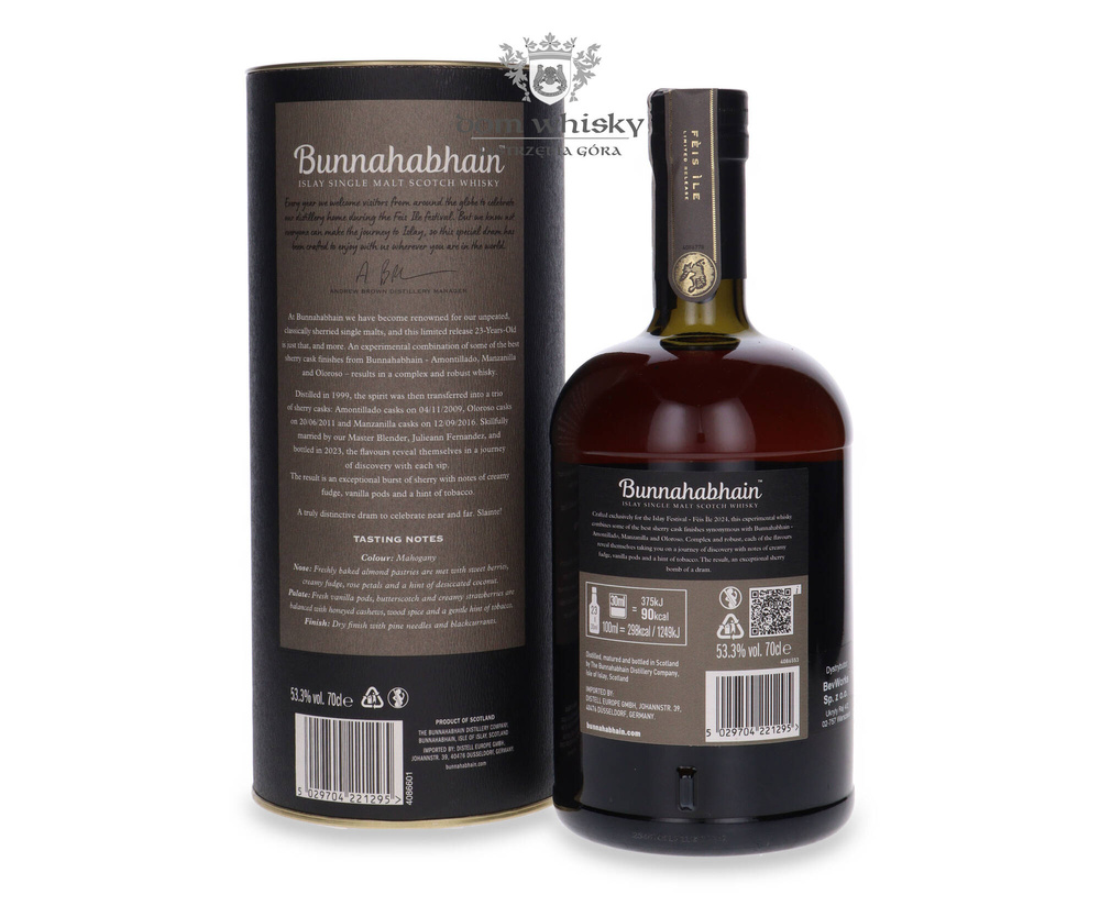 Bunnahabhain 23 Year Old Triple Sherry Wood Finish (Fèis Ìle 2024) / 53.3% / 0.7l