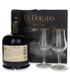 El Dorado Rum 15 letni + 2 kieliszki / 43% / 0,7l