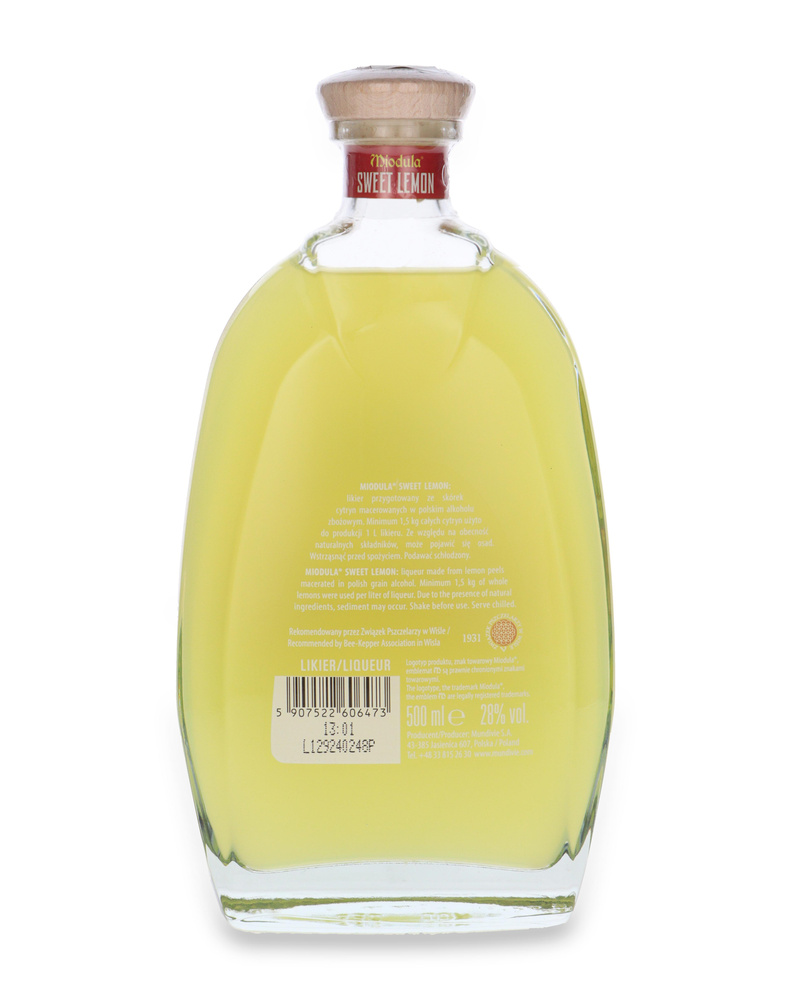 Miodula Sweet LemonCytrynówka Liqueur / 28% / 0,5l