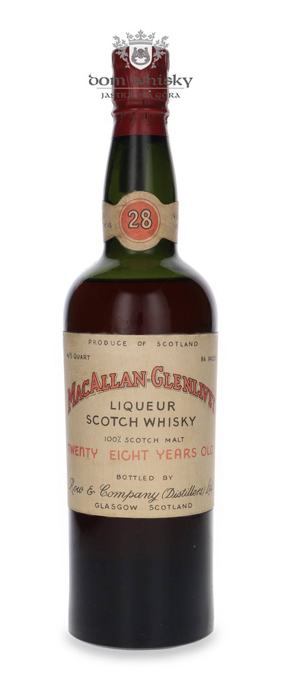 The Macallan-Glenlivet 28-Year-Old (Bottled by Row &amp; Co. Ltd) /43% / 4/5 quart