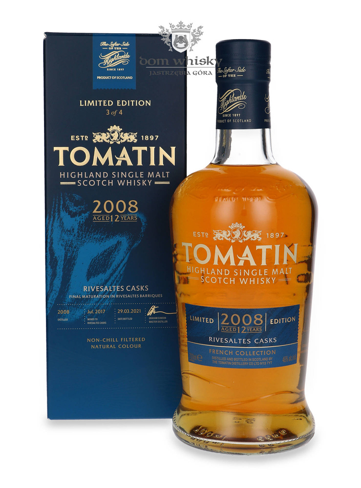 Tomatin 12-year-old (D.2008, B.2021) French Collection, Rivesaltes Cask / 46% / 0.7l