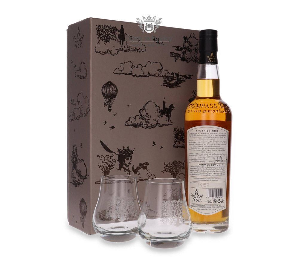 Compass Box The Spice Tree Blended Malt + 2 glasses / 46%/ 0.7l
