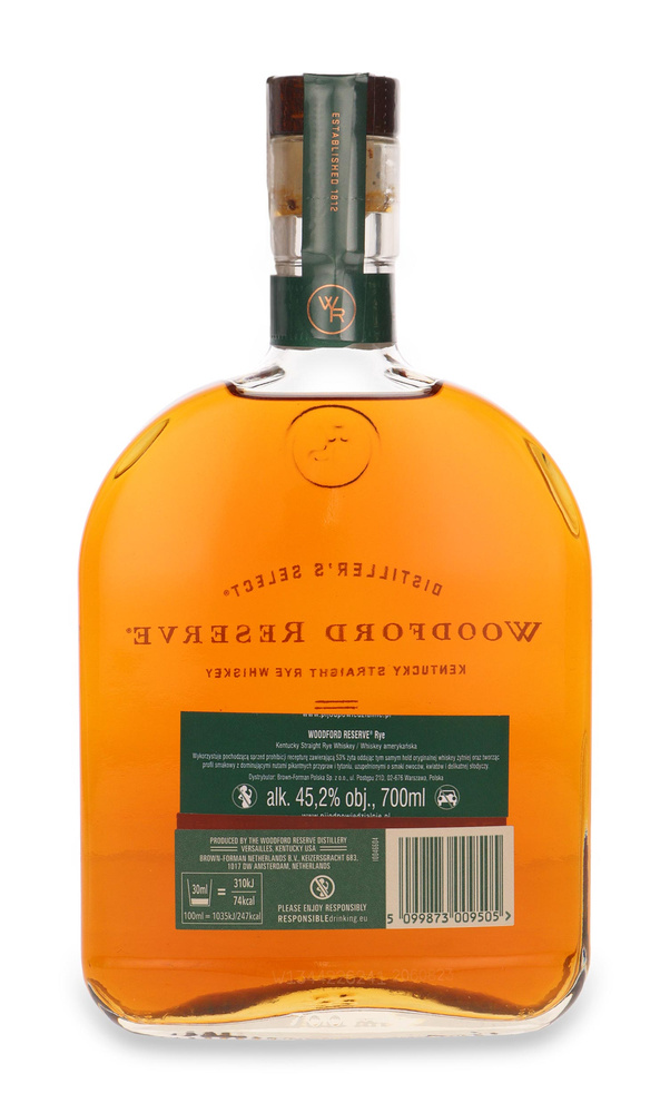 Woodford Reserve Kentucky Straight Rye/ bez opakowania / 45,2%/ 0,7l + Botucal 0,05l