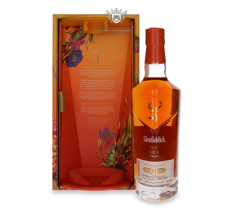 Glenfiddich Gran Reserva 21-letni Rum Cask Finish Chinese New Year 2023 / 40%/ 0,7l