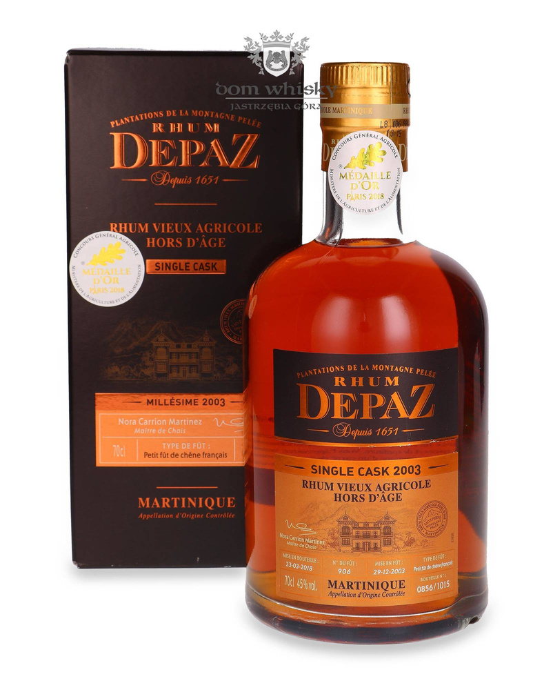 Depaz Rhum Vieux Agricole Hors D'Agne Millesime 2003 / 45% / 0.7l