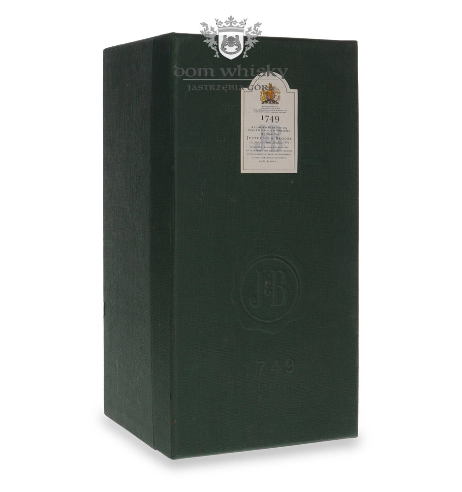 J&amp;B 25 Year Old 1749 Replica Bottle / 40%/ 0.7l