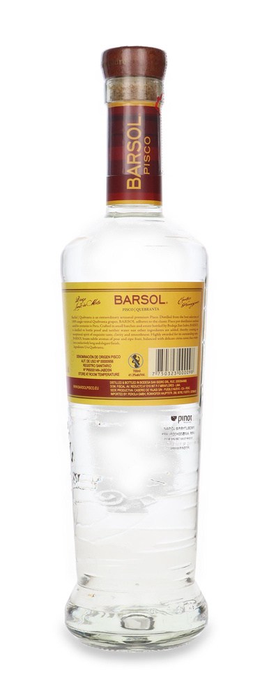 Pisco Barsol Primero Quebranta (Peru) / 41.3% / 0.7l