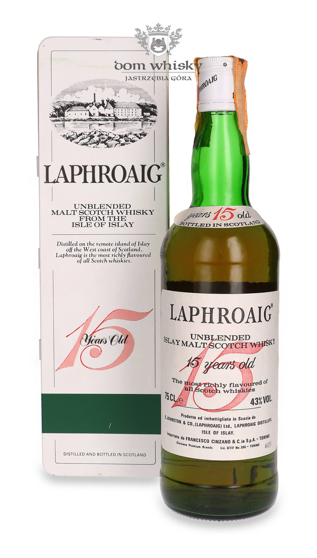 Laphroaig 15-letni Islay Malt 43% 0,75l Szkocja Whisky