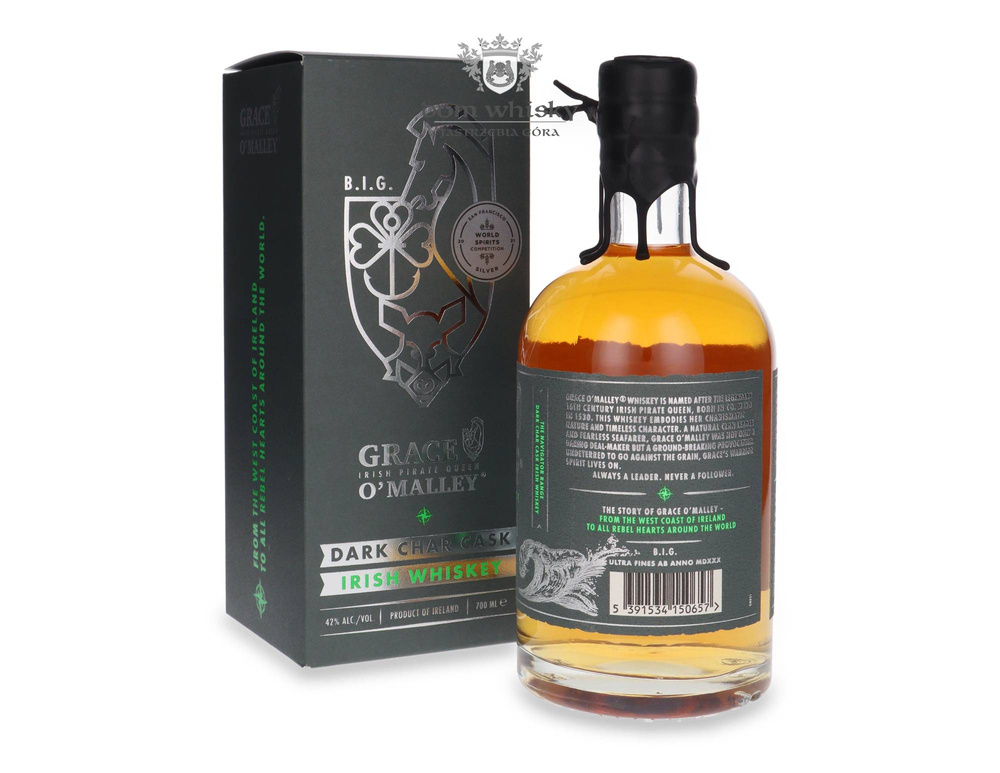 Grace O'Malley Dark Char Cask Irish Whiskey / 42% / 0.7l