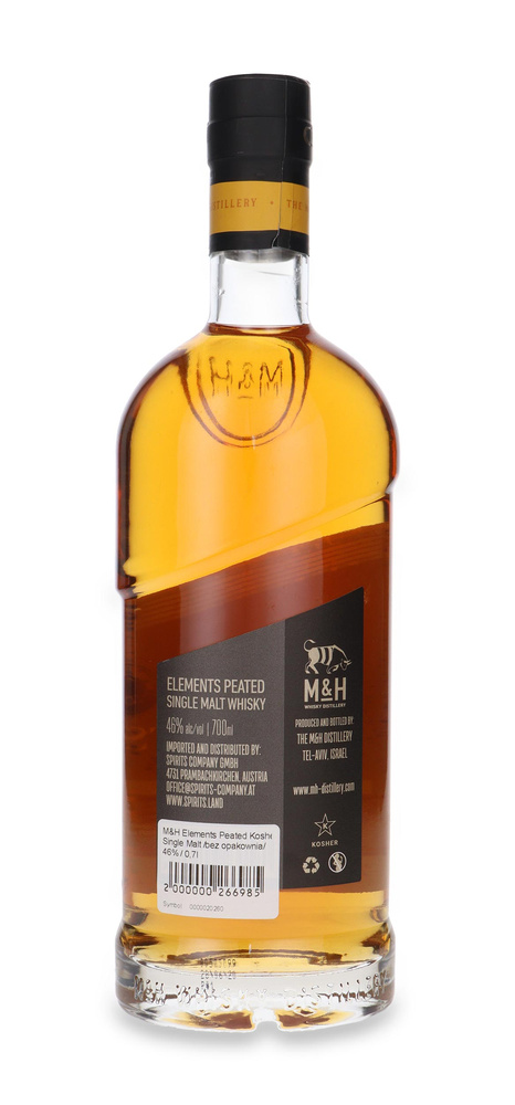 M&H Elements Peated Kosher Single Malt / unwrapped / 46% / 0.7l