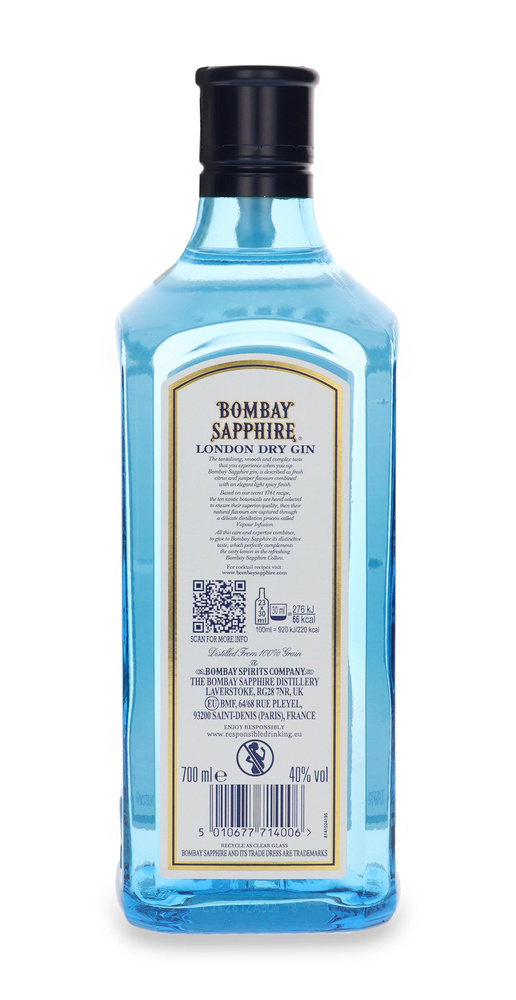 Bombay Sapphire London Dry Gin 40% / 0.7 L + 4 bottles of Fever-Tree Indian Tonic Water