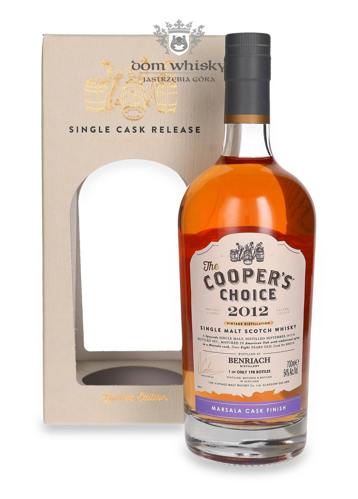 Benriach 8-year-old (D.2012, B.2021) Marsala Cask Finish, The Cooper's Choice/ 54%/ 0.7l