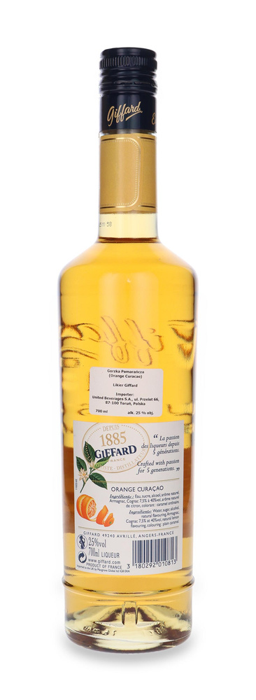 Likier Giffard Gorzka Pomarańcza (Orange Curacao) 25% 0,7L
