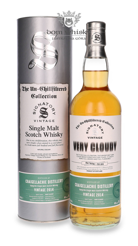 Craigellachie 7 years old (D.2014, B.2021) Very Cloudy Signatory Vintage / 40% / 0.7l