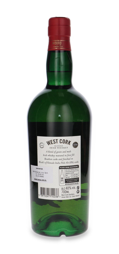 West Cork IPA Cask Matured Irish Blended Whiskey/ 40%/ 0,7l	