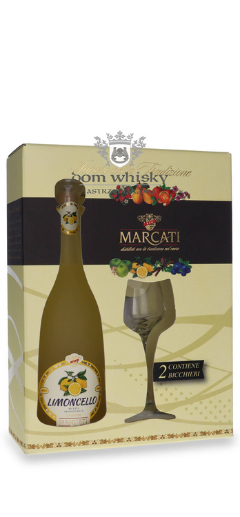 Marcati Limoncello Liqueur + kieliszek / 28% / 0,7l