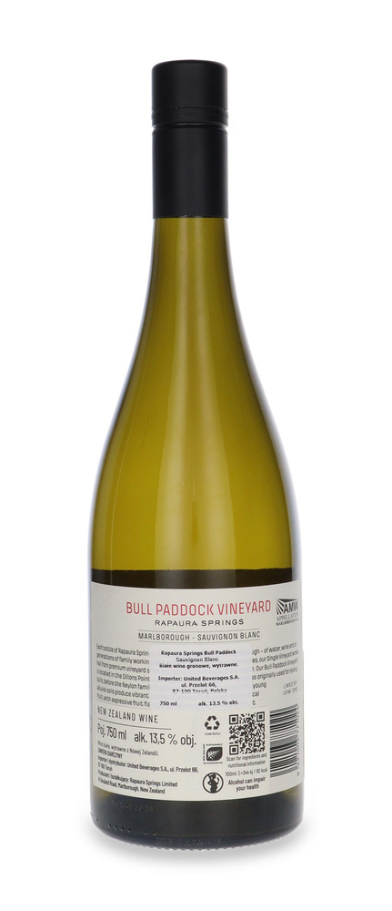 Rapaura Springs Bull Paddock Vineyard Sauvignon Blanc 2024 / 13,5% / 0,75l