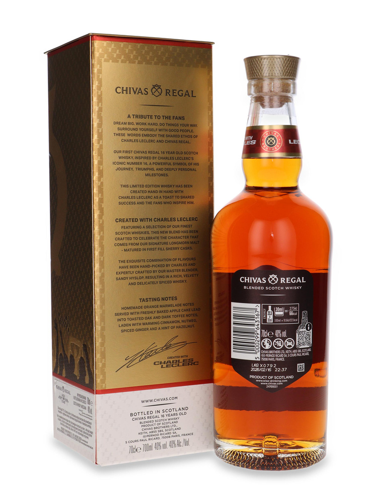 Chivas Regal 16-letni Charles Leclerc Limited Edition /40% /0,7l
